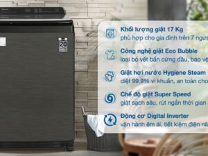 Máy giặt Samsung Inverter 17 kg WA17CG6886BVSV