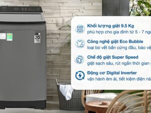 Máy giặt Samsung Inverter 9.5 kg WA95CG4545BDSV