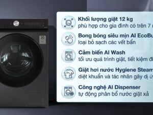 Máy giặt Samsung Bespoke AI Inverter 14 kg WW14BB944DGBSV